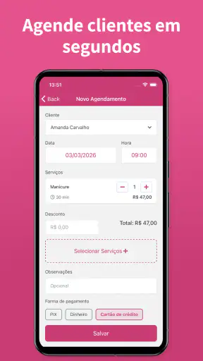 Agenda para Manicure - AppNail screenshot