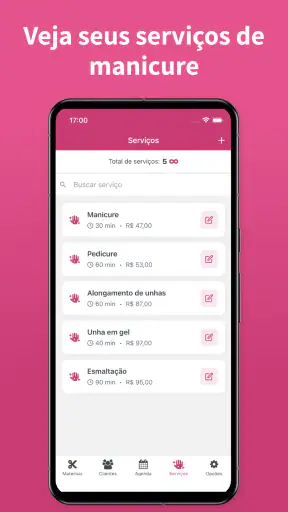 Agenda para Manicure - AppNail screenshot