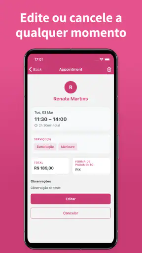 Agenda para Manicure - AppNail screenshot