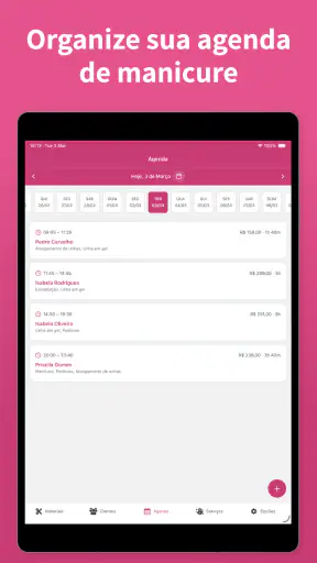 Agenda para Manicure - AppNail screenshot