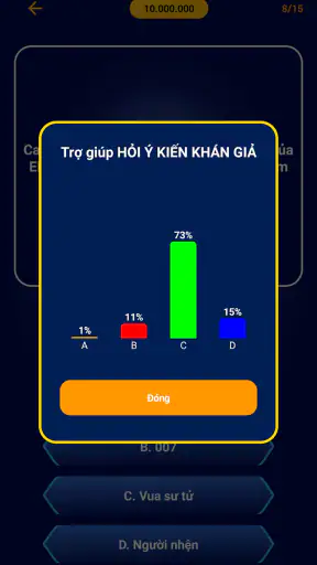 Ai là triệu phú: Đọc câu hỏi screenshot
