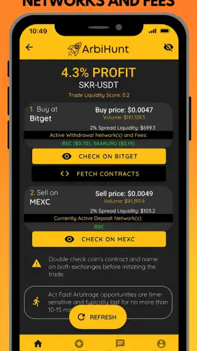 ArbiHunt - Crypto Arbitrage screenshot