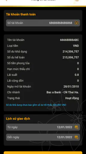 BAC A BANK Corporate Banking screenshot