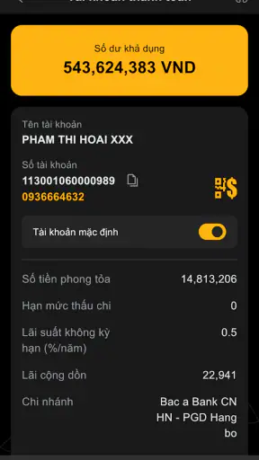 BAC A BANK Mobile Banking screenshot