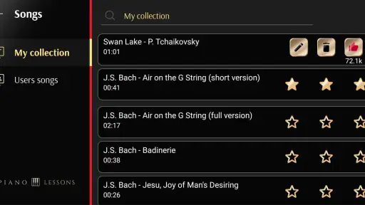 Bài học piano screenshot
