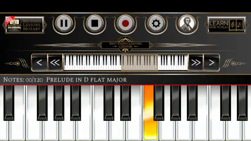 Bài học piano Chopin screenshot