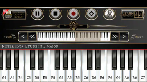 Bài học piano Chopin screenshot