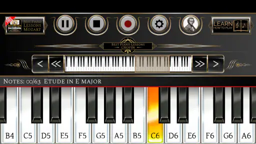 Bài học piano Chopin screenshot