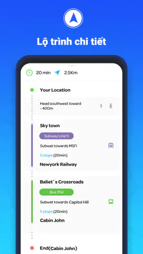 bản đồ chỉ đường screenshot