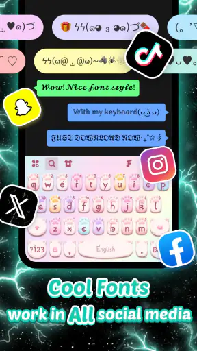 Bàn phím Thunder Neon Wolf screenshot