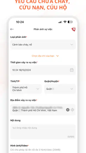 Báo cháy 114 screenshot
