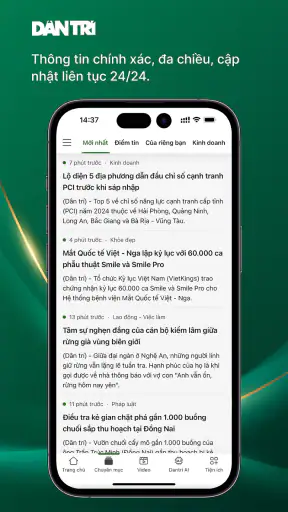 Báo Dân trí - Dantri.com.vn screenshot