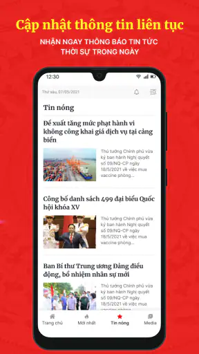 Báo ĐT Chính Phủ screenshot