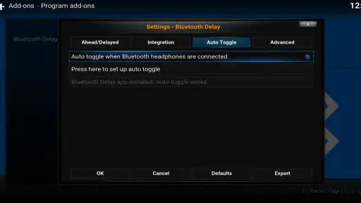 Bluetooth Delay for Kodi screenshot