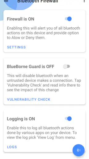 Bluetooth Firewall Lifetime screenshot