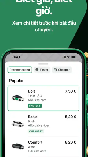 Bolt: gọi xe tiện lợi screenshot