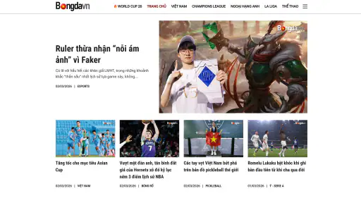 BongdaVN.com.vn screenshot