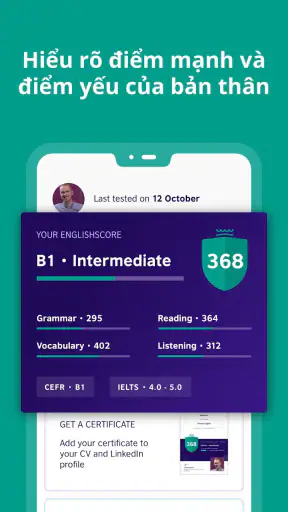 British Council EnglishScore screenshot