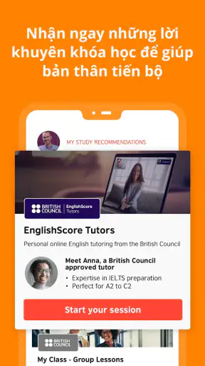 British Council EnglishScore screenshot