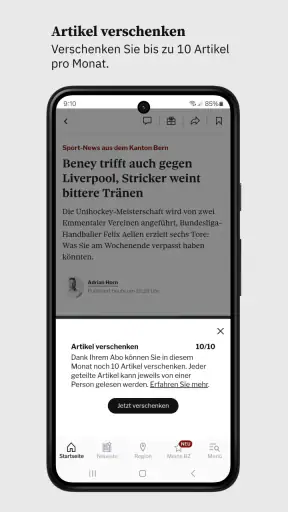 BZ Berner Zeitung Nachrichten screenshot