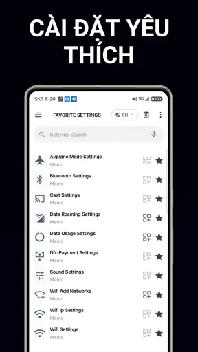 Cài đặt nhanh thông minh screenshot