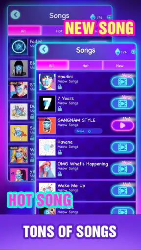 Cat Hop:Trò chơi âm nhạc Piano screenshot
