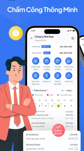 Chấm công, Bảng công và Lương screenshot
