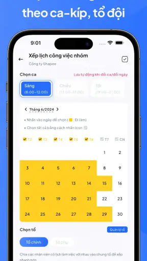 Chấm công, Bảng công và Lương screenshot
