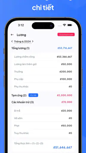 Chấm công, Bảng công và Lương screenshot