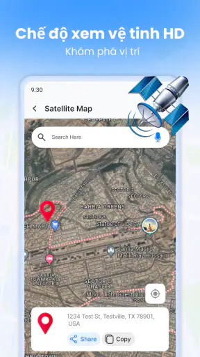 Chế độ xem vệ tinh - Earth Map screenshot