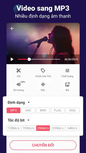 Chuyển đổi video sang âm thanh screenshot