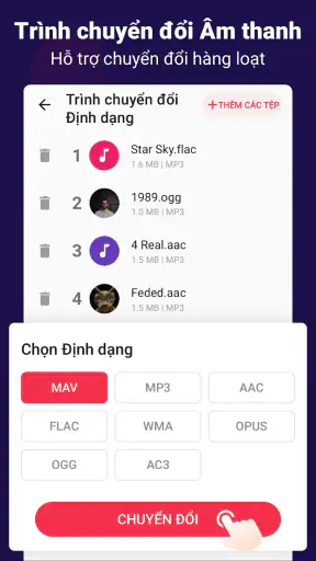 Chuyển đổi video sang âm thanh screenshot