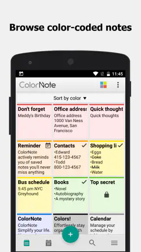 ColorNote ghi chú notepad note screenshot