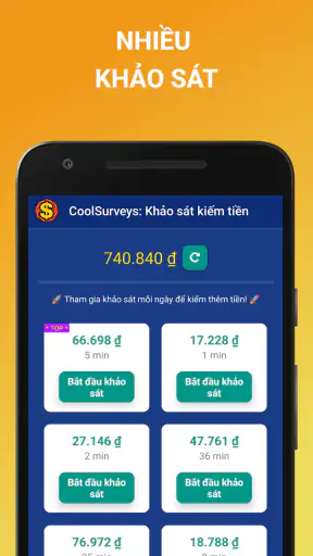 CoolSurveys: Khảo Sát Trả Tiền screenshot