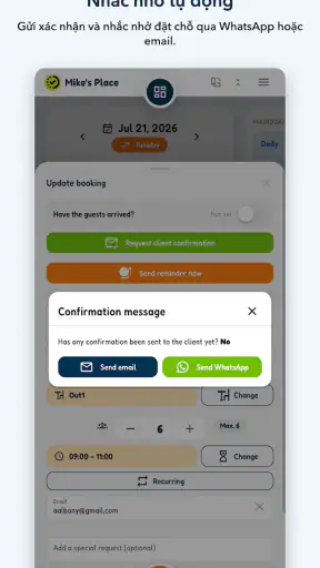 Đặt bàn nhà hàng screenshot