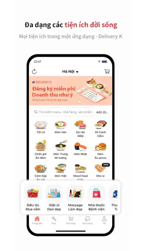 DELIVERY K:Ứng dụng giao đồ ăn screenshot