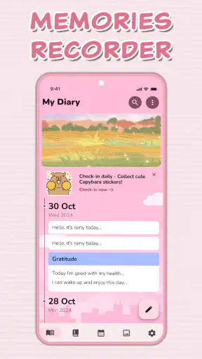Diary with Fingerprint Lock screenshot