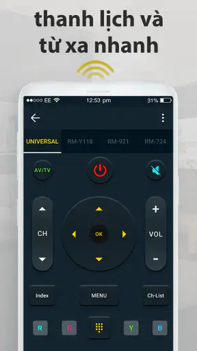 điều khiển tivi: từ xa đa năng screenshot