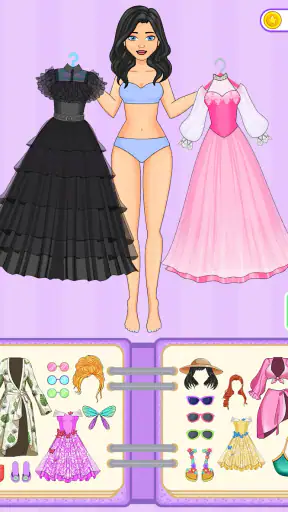 DIY Nhãn dán Trò chơi mặc búp screenshot