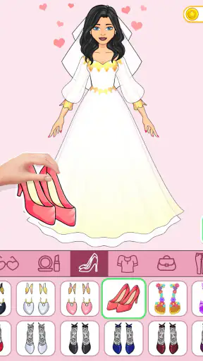 DIY Nhãn dán Trò chơi mặc búp screenshot