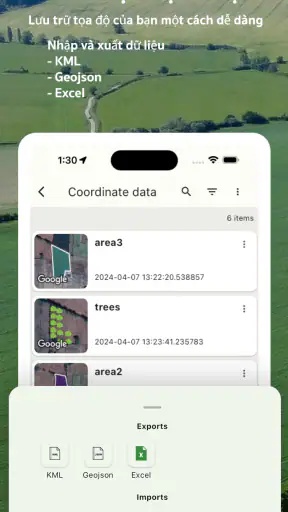 Đo diện tích đất GPS: GMapper screenshot