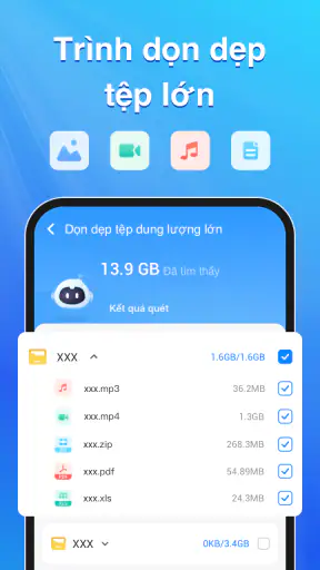 Dọn rác điện thoại, quét rác screenshot
