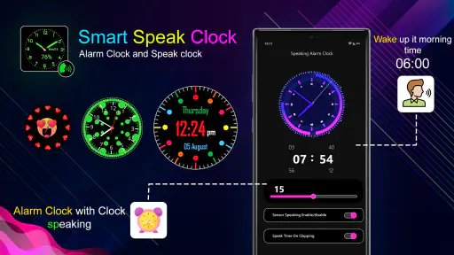 Đồng hồ thông minh nói đồng hồ screenshot