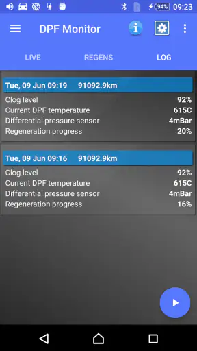 DPF Monitor -Fiat & Alfa Romeo screenshot