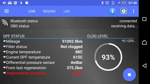DPF Monitor -Fiat & Alfa Romeo screenshot