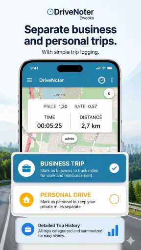 DriveNoter Mileage Tracker screenshot
