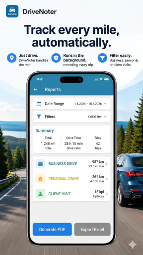 DriveNoter Mileage Tracker screenshot