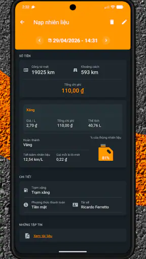 Drivvo - Quản lý phương tiện screenshot