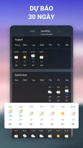 Dự báo thời tiết screenshot