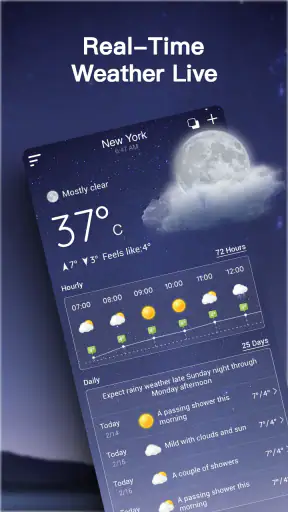 Dự báo thời tiết trực tiếp screenshot